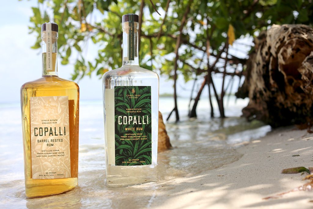 Image of Copalli Rum bottles.