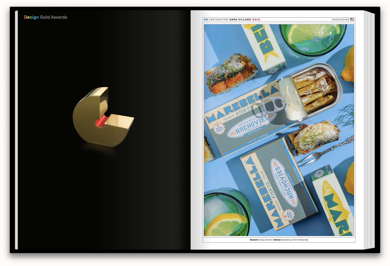 Graphis New Talent Award winner Craig Fowler Design — Marebella Fish Co. packaging project featured in the 2026 Annual
